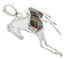 Southwest Multicolor And Sterling Silver Horse Pendant EX29387
